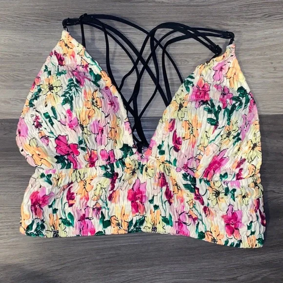 Victoria’s Secret PINK Floral Smocked Bralette - Picture 2 of 5